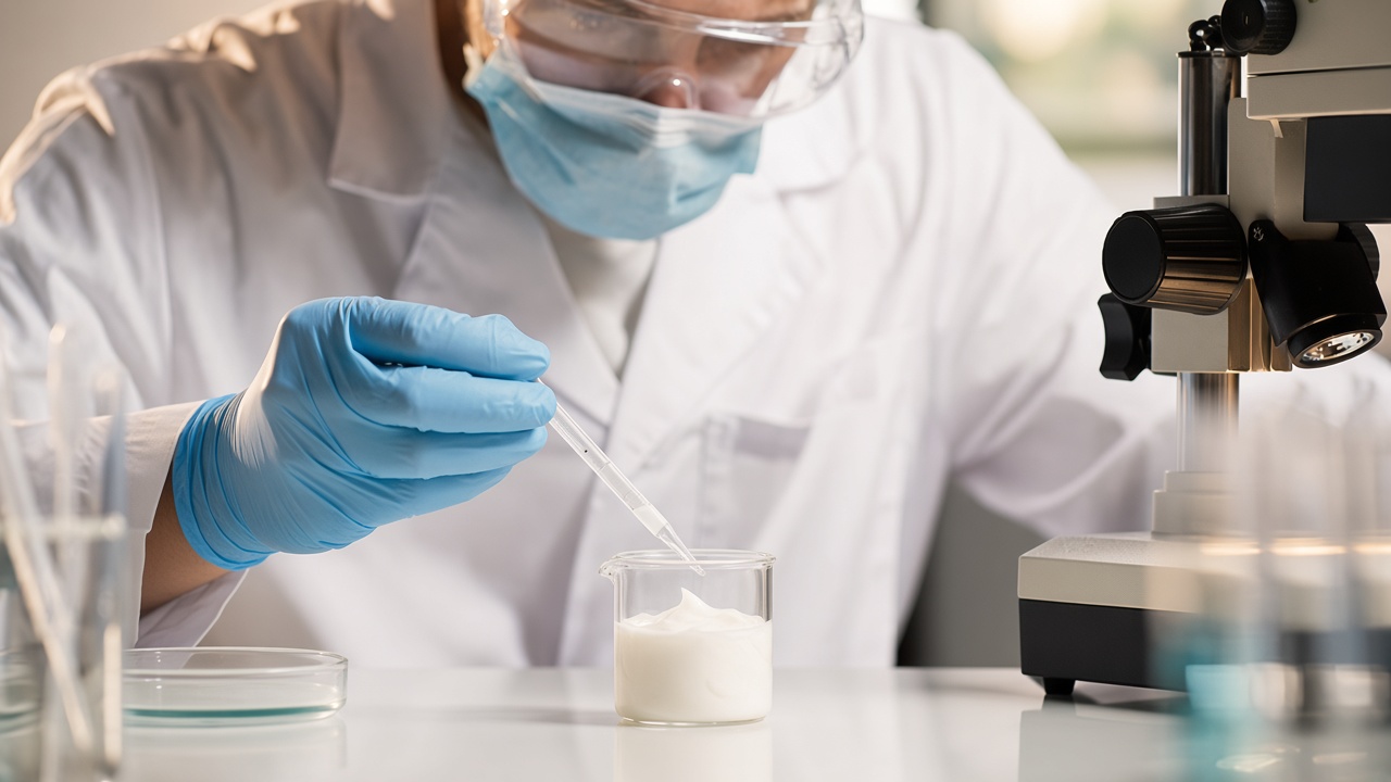Testing a sample in the laboratory